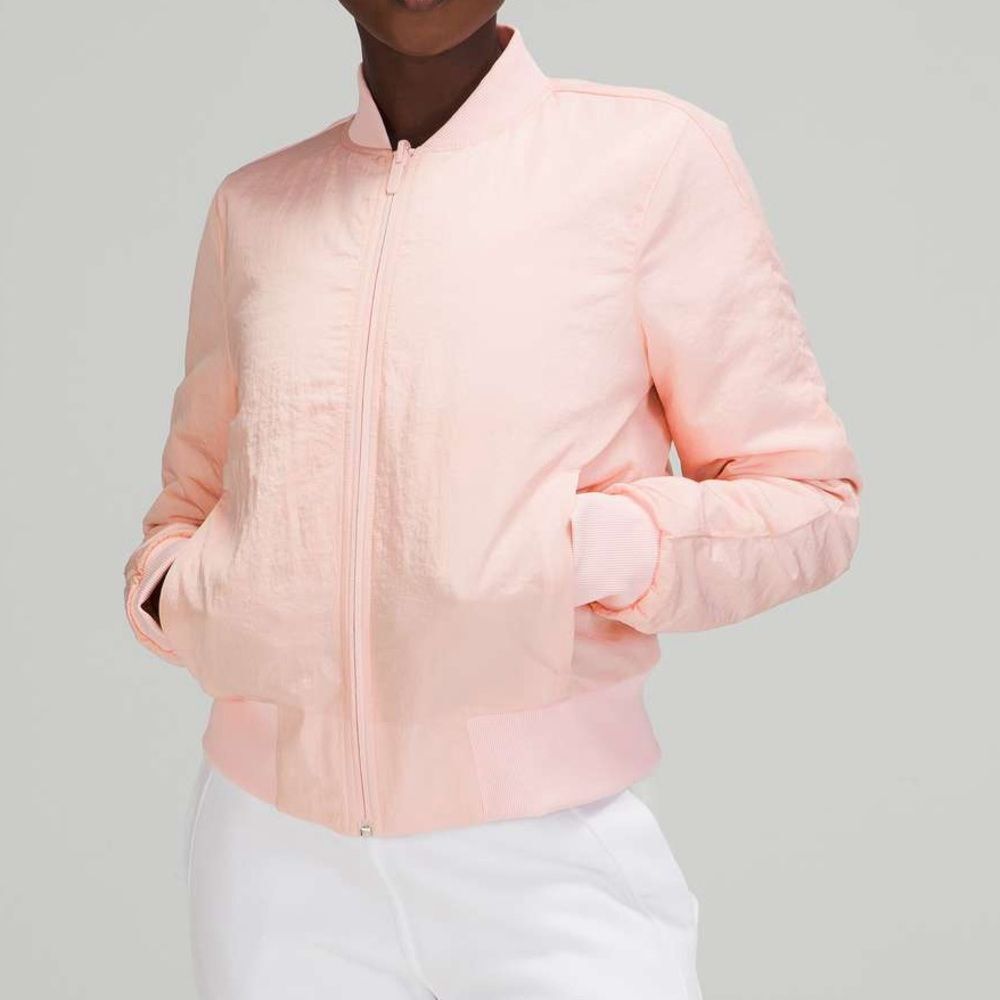 NWOT Lululemon Pink Mist Non-Stop Bomber *Reversible Size 4